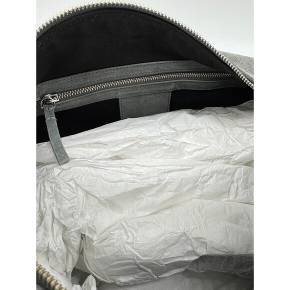 BY FAR Maxi Cush 100% cowhide leather large shoulder bag + Dust bag CEMENT SUEDE - Picture 13 of 14